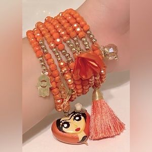 Orange bracelet set 🍊